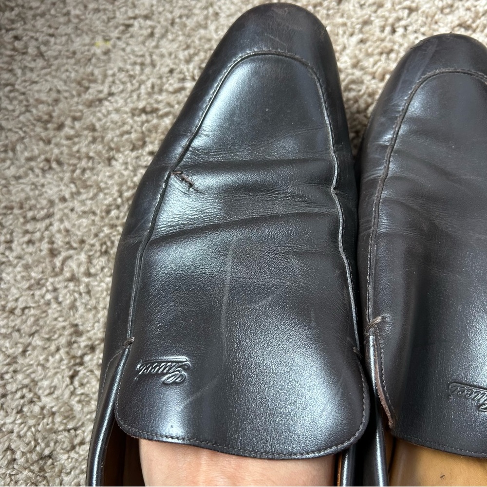 M Vintage Gucci Dark Brown Genuine Leather Goodyear Loafers Size 9.5 |F20 - Picture 16 of 16